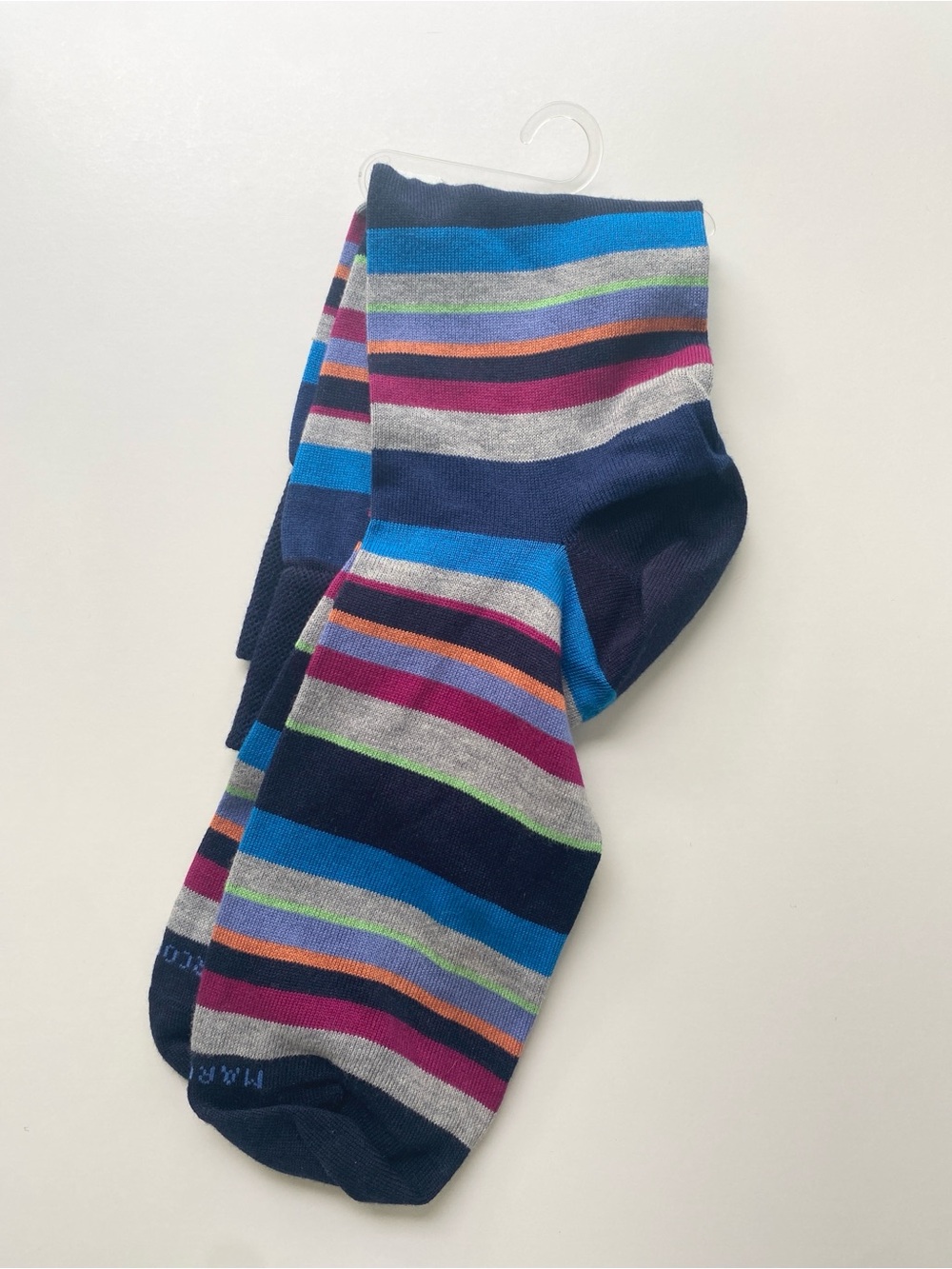 MARCOLIANI MULTICOLOR STRIPE
CALF SOCK - NAVY/BLUE